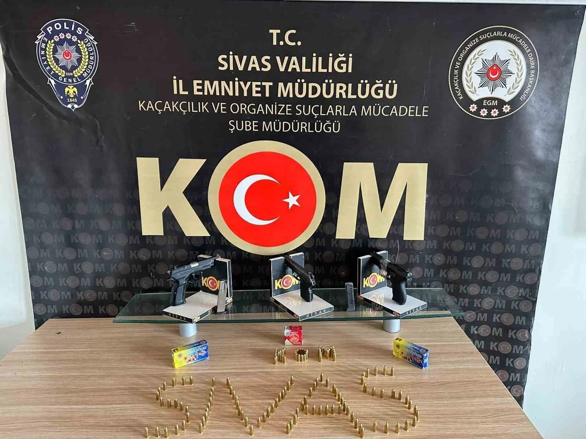 Sivas merkezli 4 ilde düzenlenen silah operasyonunda 2 şüpheli tutuklandı