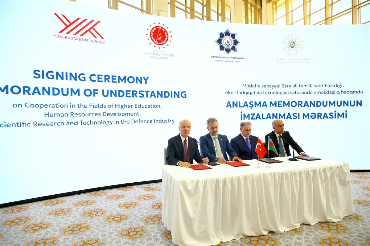 Azerbaycan ve Türkiye arasında savunma sanayisinde eğitim ve teknoloji işbirliği mutabakatı