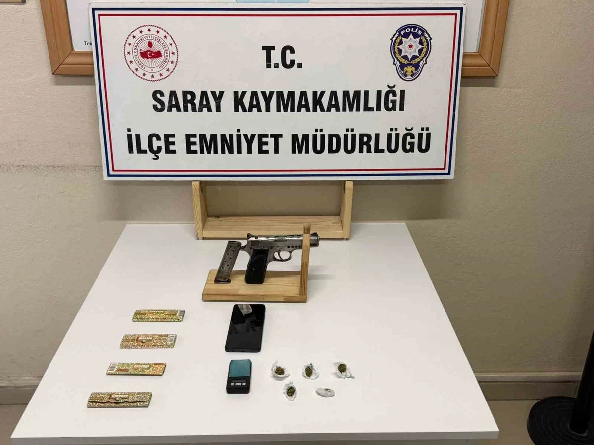 Tekirdağ Saray'da operasyonda uyuşturucu ve silah ele geçirildi, şüpheli tutuklandı