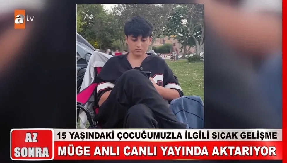 15 yaşındaki Kuzey Yağız Aktaş Müge Anlı'da bulundu. (Foto: ATV)