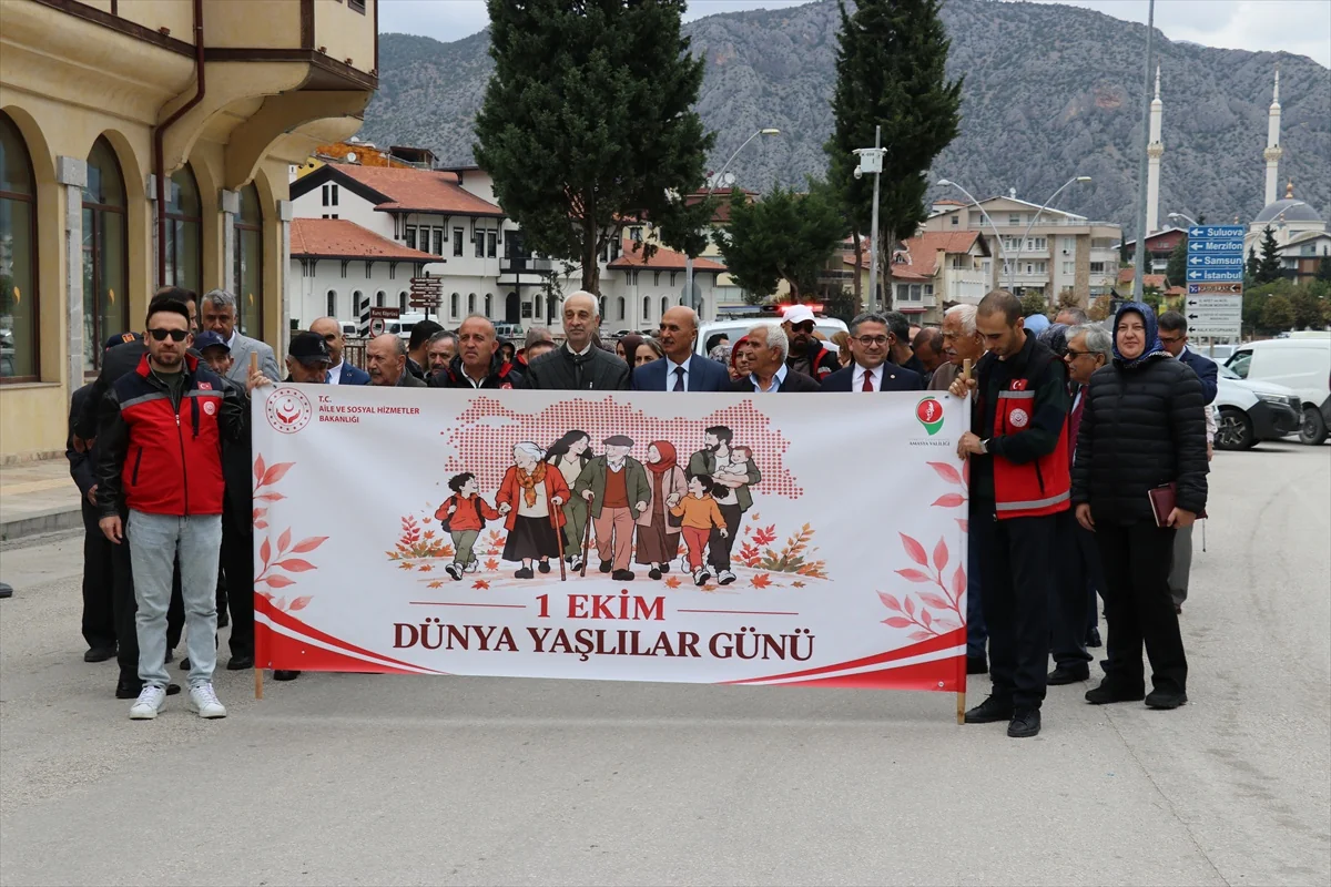 Amasya'da Dünya Yaşlılar Günü yürüyüşü Yavuz Selim Meydanı'nda sona erdi.