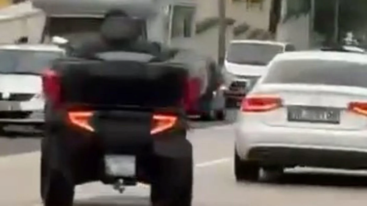 ATV ile drift attı, o anlar kameraya yansıdı!