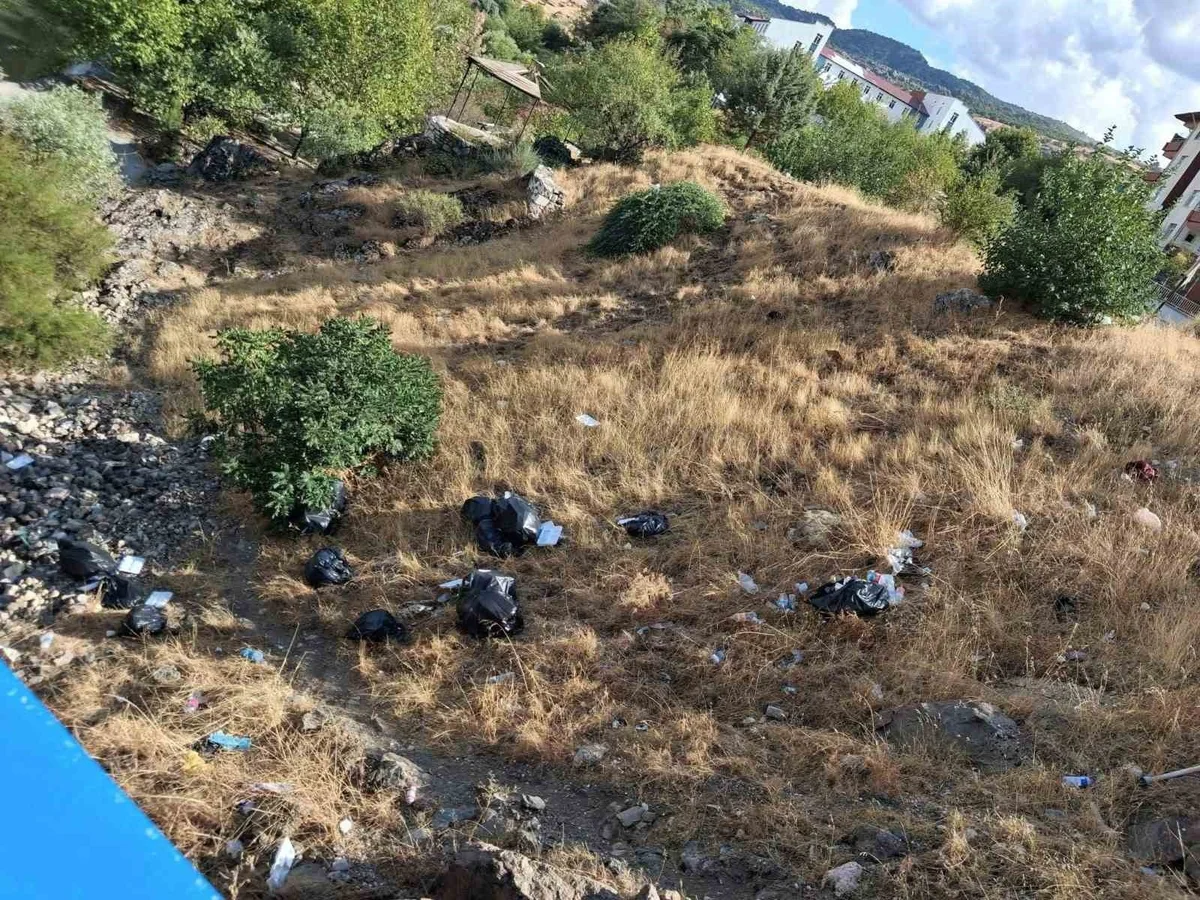 Diyarbakır Çermik'te Haburman Köprüsü çevresine dökülen çöplere tepki gösterildi