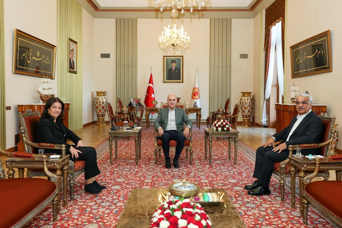 DEM Parti İmralı Heyeti, TBMM Başkanı Kurtulmuş ile yasal düzenlemeleri ele aldı