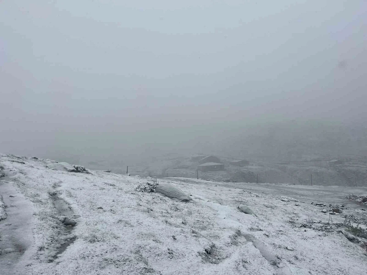 Rize'nin Çamlıhemşin ilçesindeki Avusor Yaylası'nda kar yağışı sezonu kapattı