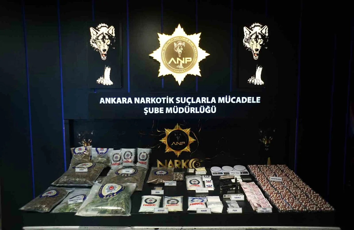 Ankara'da narkotik operasyonlarında 95 şüpheli gözaltına alındı, 32'si tutuklandı