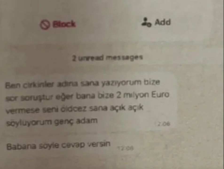 Çirkinler in, Zen Pırlanta sahiplerine attığı tehdit mesajları ortaya çıktı: Arabanızla havaya uçururuz