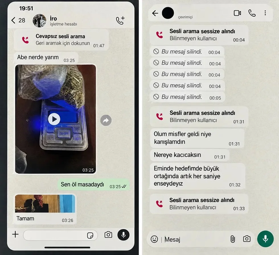 Çirkinler in, Zen Pırlanta sahiplerine attığı tehdit mesajları ortaya çıktı: Arabanızla havaya uçururuz