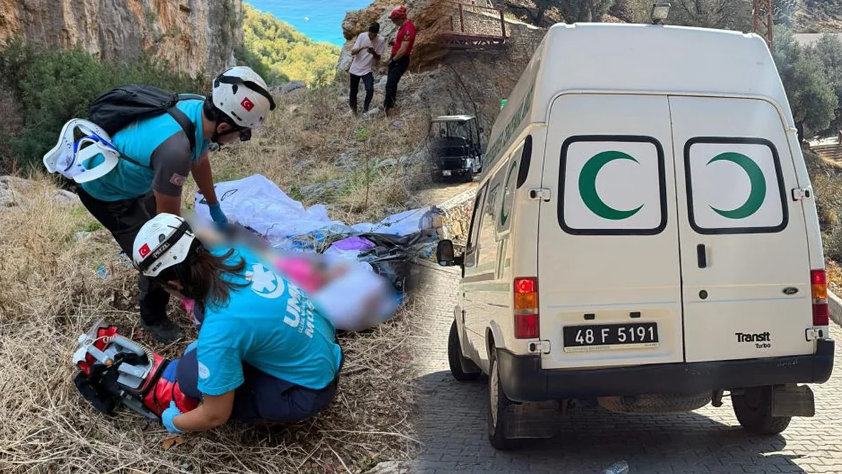 Fethiye Babadağ'da Rus yamaç paraşütü pilotu kayalıklara çakıldı