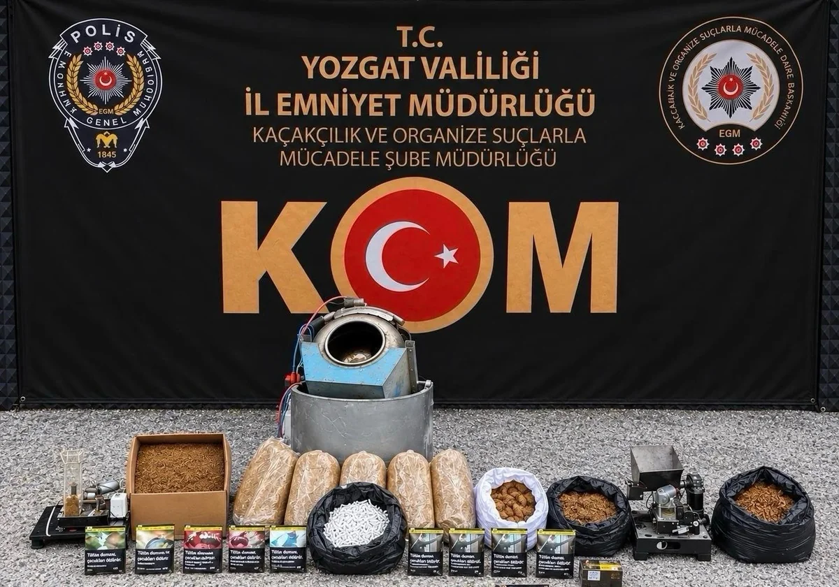 Yozgat'ta kaçak tütün operasyonunda 3 bin 500 makaron ve 50 kilo tütün bulundu