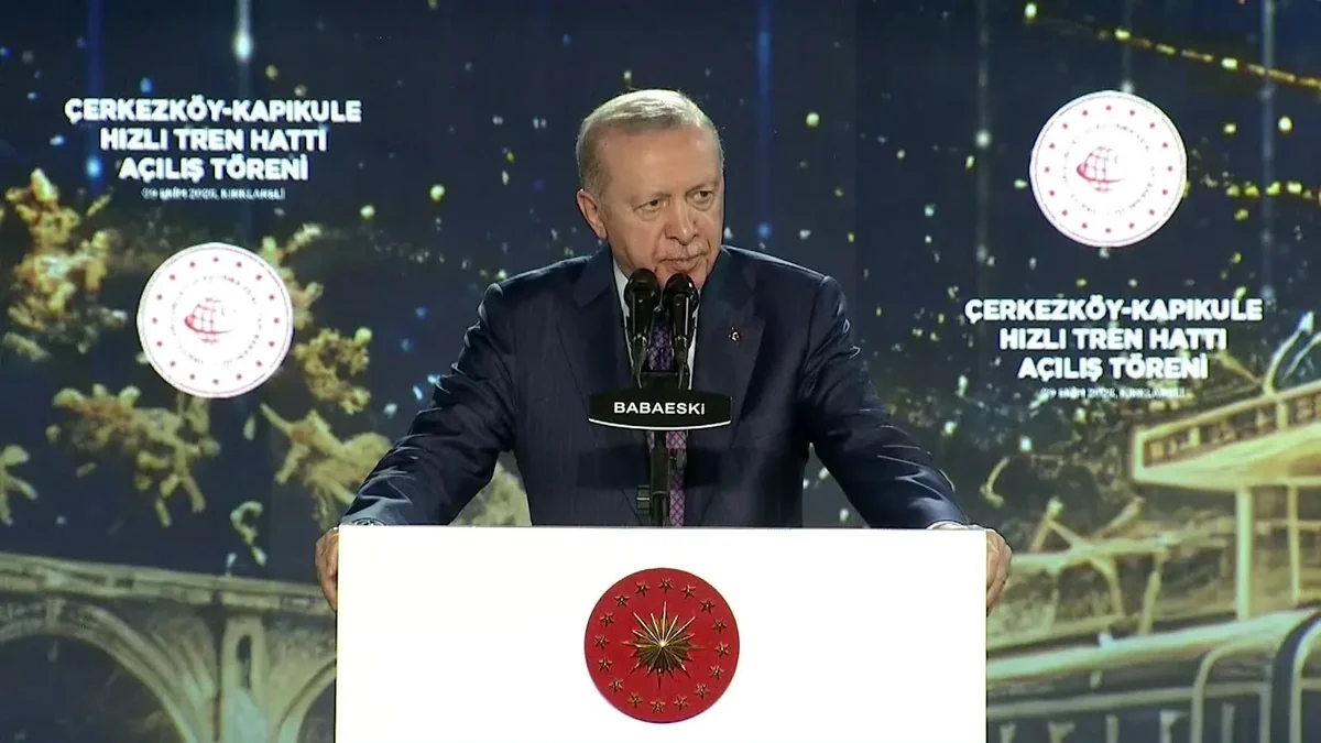 Cumhurbaşkanı Erdoğan: “Çerkezköy-Kapıkule hattıyla yolculuk 1,5 saate düşecek”