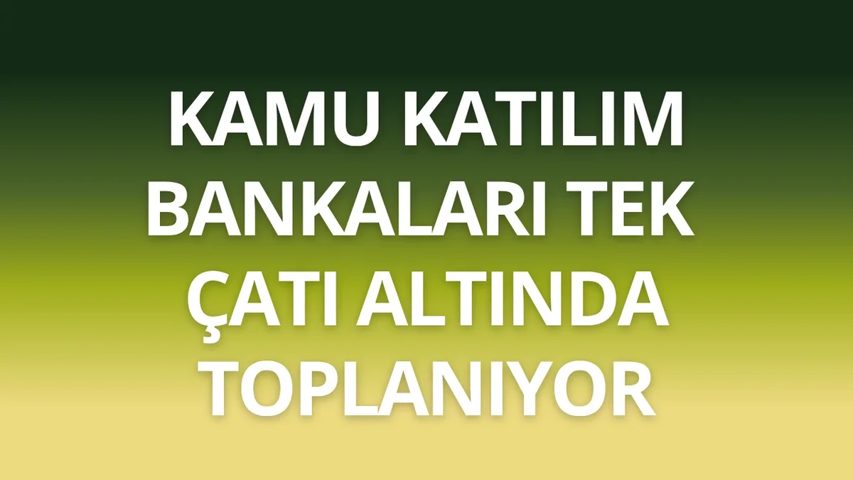 Kamu katılım bankaları tek çatı altında toplanıyor