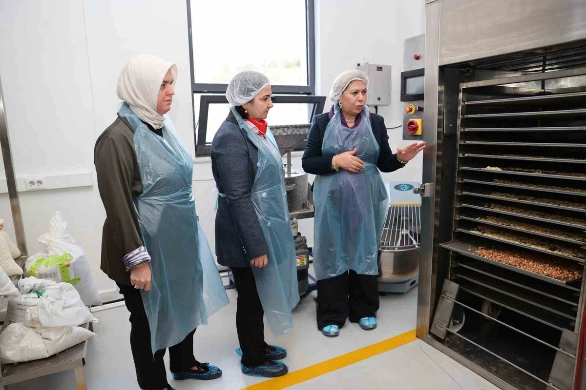 Vali eşi Elif Makas, tirmis bazlı gıda üreten girişimcinin çalışmalarını inceledi