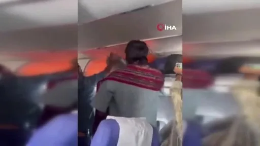 Uçakta korku dolu anlar! Kabin bagajında aniden alev aldı, uçak acil iniş yaptı