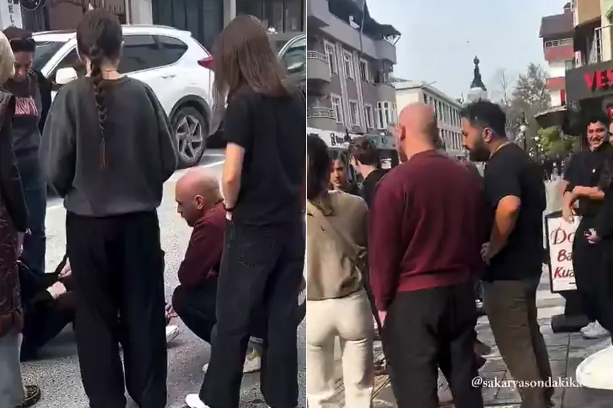 Kaza yapan motosikletli kızın imdadına Furkan Kızılay yetişti